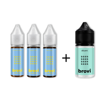 Brovi Brow Pigment Set for Hair Strokes Technique with FREE Dilutor Supreme Permanent