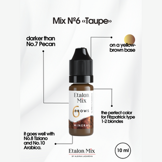 Etalon Mix №6 Taupe Inorganic Pigment 10ml Supreme Permanent