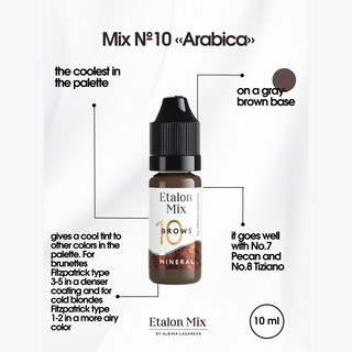 Etalon Mix №10 Arabica Inorganic Pigment 10ml Supreme Permanent