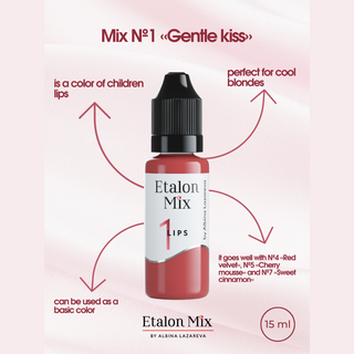 Etalon Mix №1 Gentle Kiss Lips Pigment 15ml Supreme Permanent