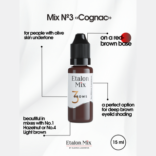 Etalon Mix №3 Cognac (Warm Brown-Haired) Hybrid Pigment 15ml Supreme Permanent