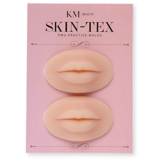 KM Beauty Skin-Tex Nude Lips Best Practice Silicone for Permanent Makeup Artists Set of 2