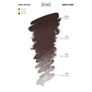 Brovi ONE Inorganic Complete Brow Pigments Set - 8 Pigments 10 ml Supreme Permanent