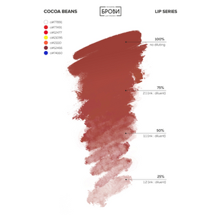 Brovi Full Size Lips Pigments And FREE Light Orange Corrector And FREE Dilutor Supreme Permanent