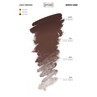 Brovi ONE Inorganic Brows Pigments And FREE Yellow Ochre Corrector 5ml And FREE Red Corrector 5ml Supreme Permanent