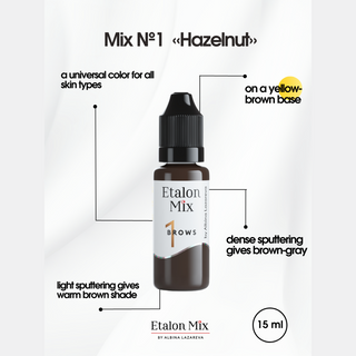 Etalon Mix №1 Hazelnut (Universal) Hybrid Pigment 15ml Supreme Permanent