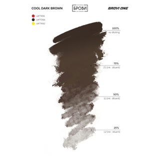 Brovi ONE Inorganic Complete Brow Pigments Set - 8 Pigments 10 ml Supreme Permanent