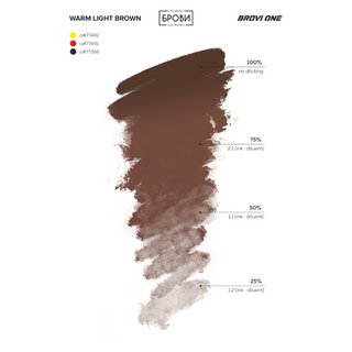 Brovi ONE Inorganic Complete Brow Pigments Set - 8 Pigments 10 ml Supreme Permanent