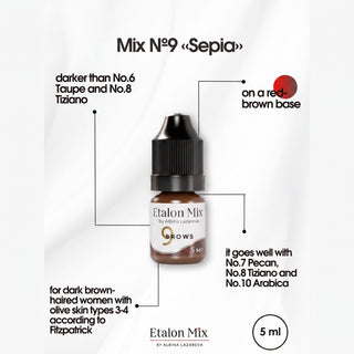 Etalon Mix Inorganic Eyebrow Set 5ml Supreme Permanent