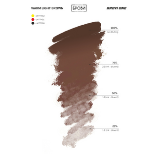 Brovi ONE Inorganic Warm Light Brown Pigment Supreme Permanent