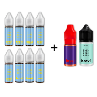 Brovi Full Size Hybrid Brows Pigments And FREE Orange Corrector And FREE Dilutor Supreme Permanent