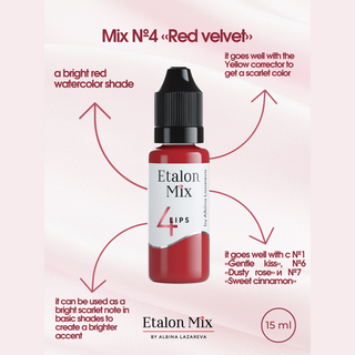 Etalon Mix №4 Red Velvet Lips Pigment 15ml
