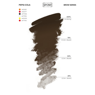 Brovi Brow Pigment Set for Hair Strokes Technique with FREE Dilutor - 3 Pigments 15 ml Supreme Permanent