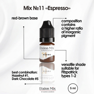 ETALON MIX  Hybrid Brow Pigments Mini Set 5 ml New Supreme Permanent
