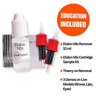 ETALON MIX Color Pigment Remover 10ml and Cartridge Sample Kit With Complete Education Supreme Permanent