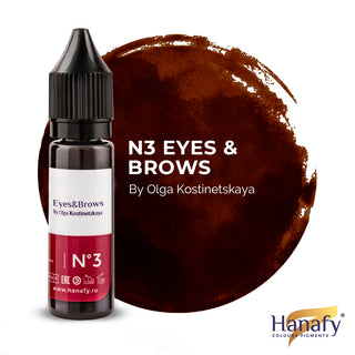 Hanafy No.3 Eyes & Brows by Olga Kostinetskaya Hybrid Pigment 15 ml Supreme Permanent