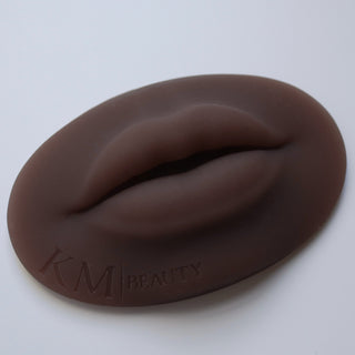 KM Beauty Skin-Tex Dark Brown Lips Best Practice Silicone for Permanent Makeup Artists Set of 2